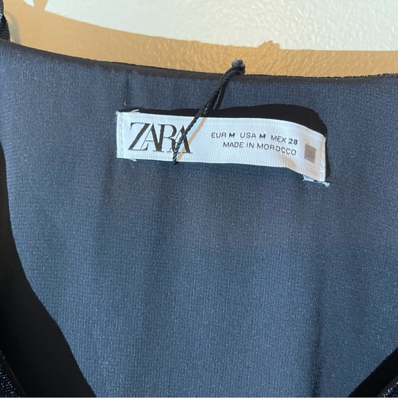 Zara Floral Mini Chiffon Dress with Vest, NWT - Picture 2 of 10